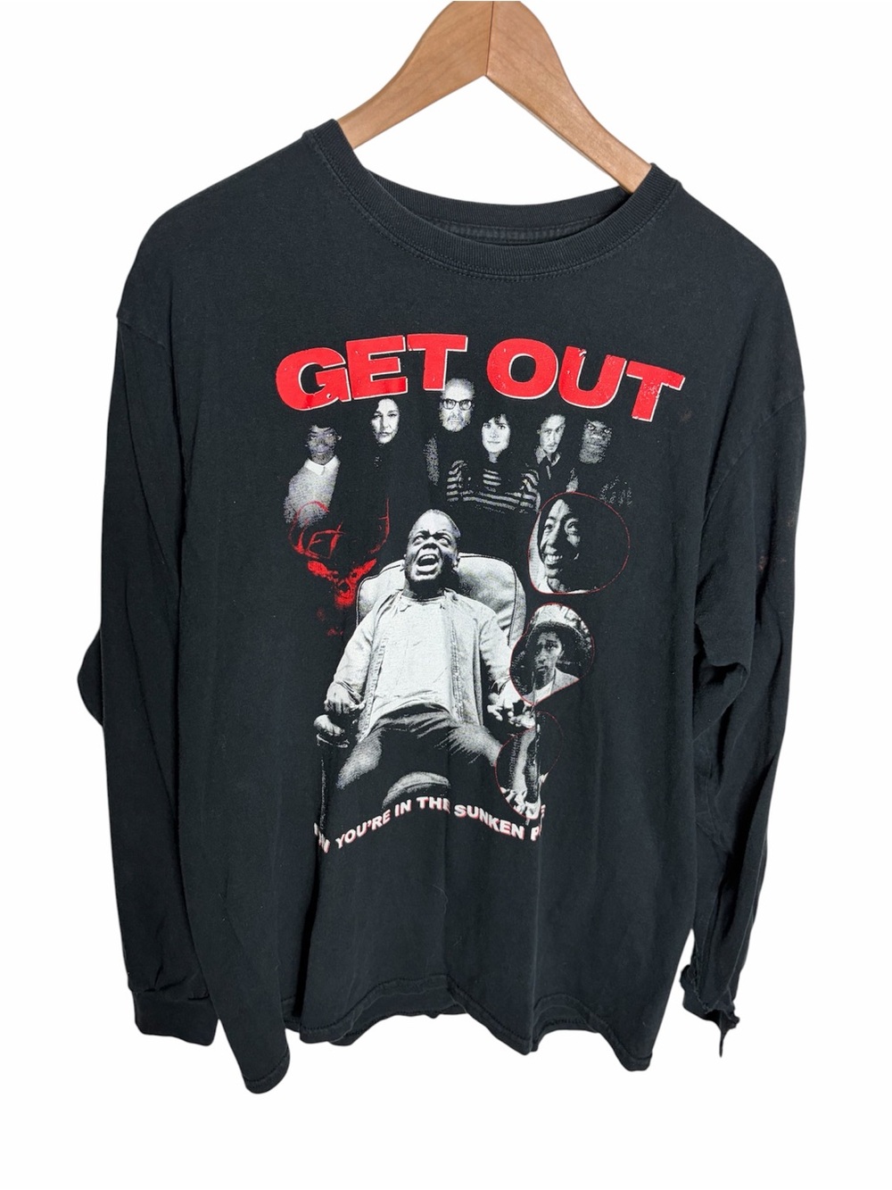 Get out film black long sleeve Unisex T shirt flawed